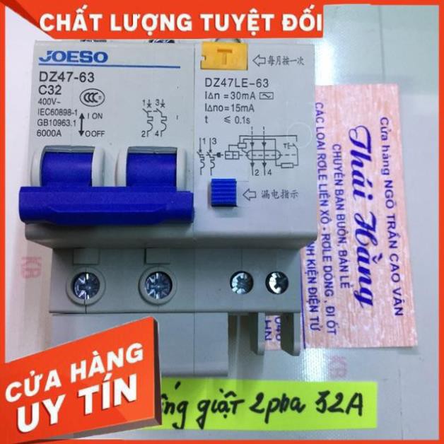 [Shop Uy Tín] Át chống giật 2 pha DZ47- 32 A [FreeShip]