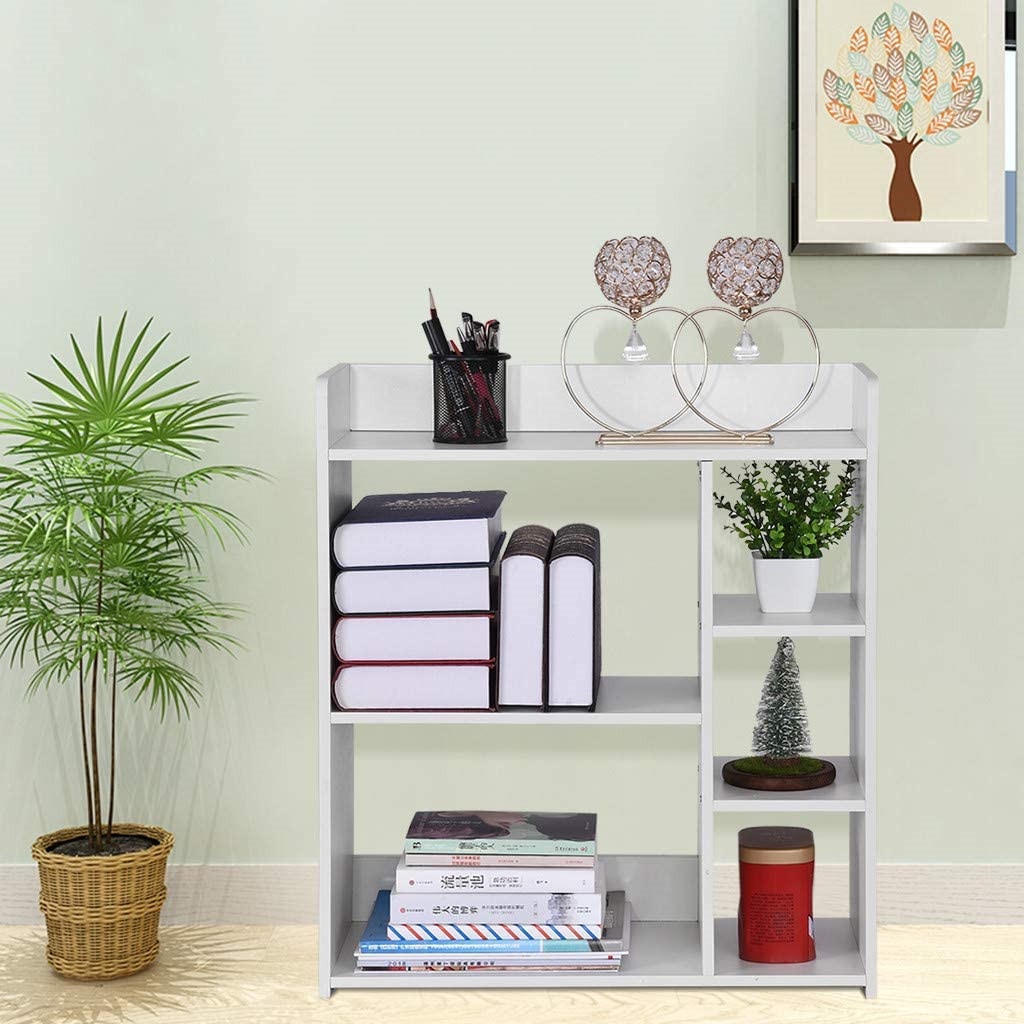 Giá kệ sách gỗ nhựa pitech đa năng thiết kế hiện đại, tối ưu không gian, kích thước cao 80* rộng 60 *sâu 20cm