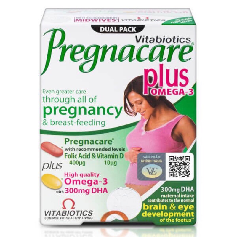 Pregnacare Plus Omega 3 - Viên uống bổ sung vitamin, khoáng chất, dinh dưỡng ở phụ nữ mang thai, cho con bú [CHÍNH HÃNG]