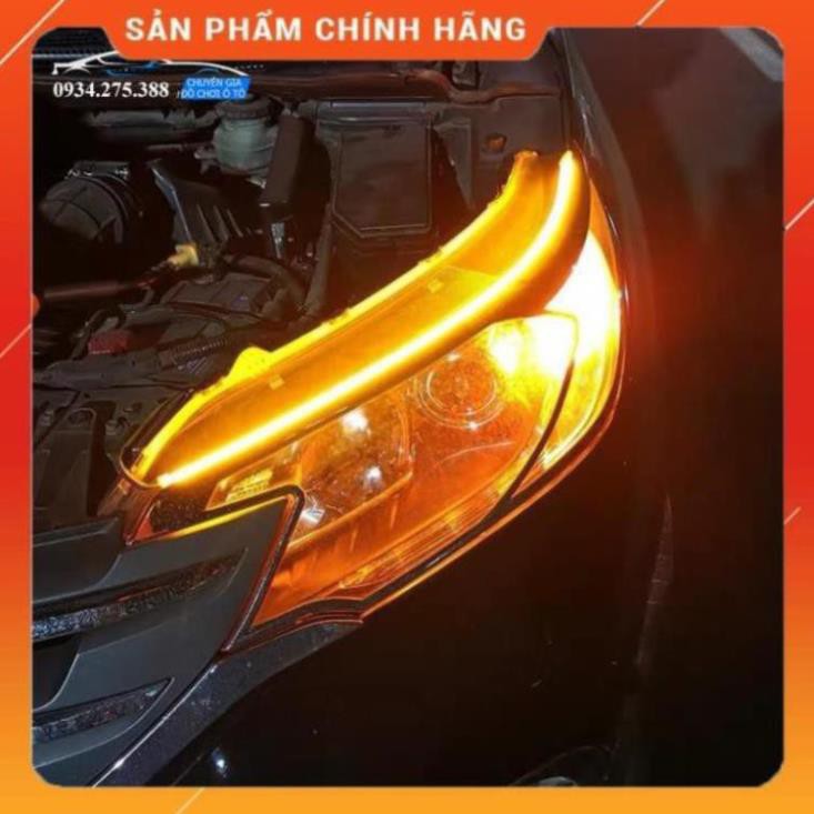 [HÀNG LOẠI 1] LED mí ô tô hiệu ứng xinhan đuổi kiểu Audi gắn ngoài.Bộ 8 màu nhiều chế độ