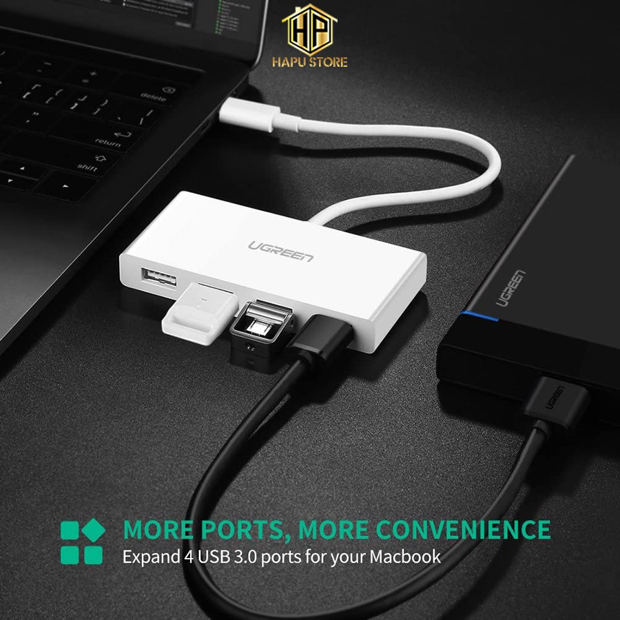 Cáp USB Type C to USB 3.0 chia 4 cổng Ugreen 40379 chính hãng - Hapustore