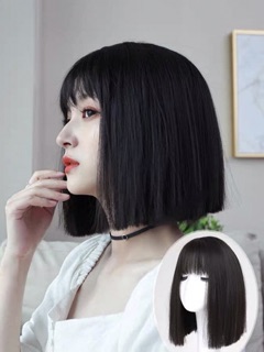 Tóc giả nguyên đầu víc thẳng