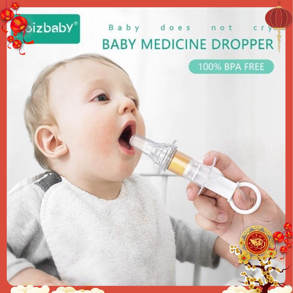 Dụng cụ bón thuốc ống hút sữa dạng xilanh cho bé không chịu bú bình an toàn chống sặc - Có hộp đựng an toàn