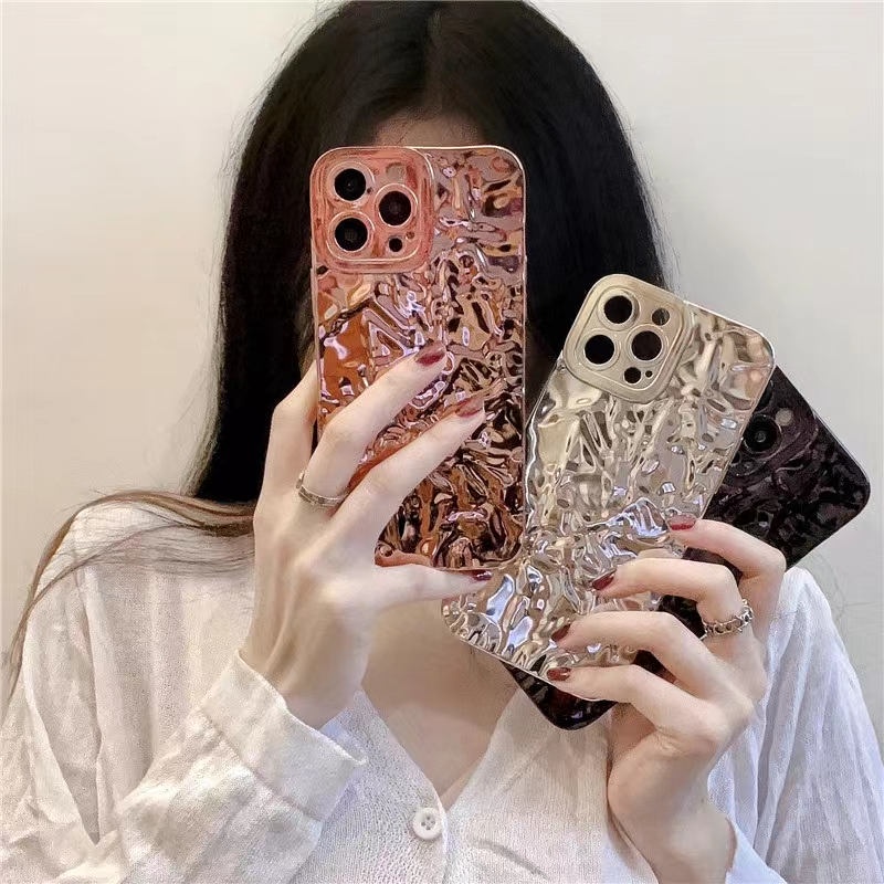 Ốp Điện Thoại Silicon Mềm Kiểu Xếp Ly Sáng Tạo Cho iphone 13 12 11 Pro Max XR X XS XSMAX 7 8 plus
