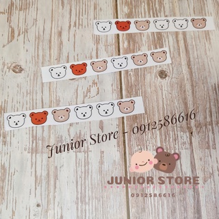 Sticker gấu dán bình sữa dễ thương, sticker nhiệt chống nước, Junior Store - Mua 2 tặng 1