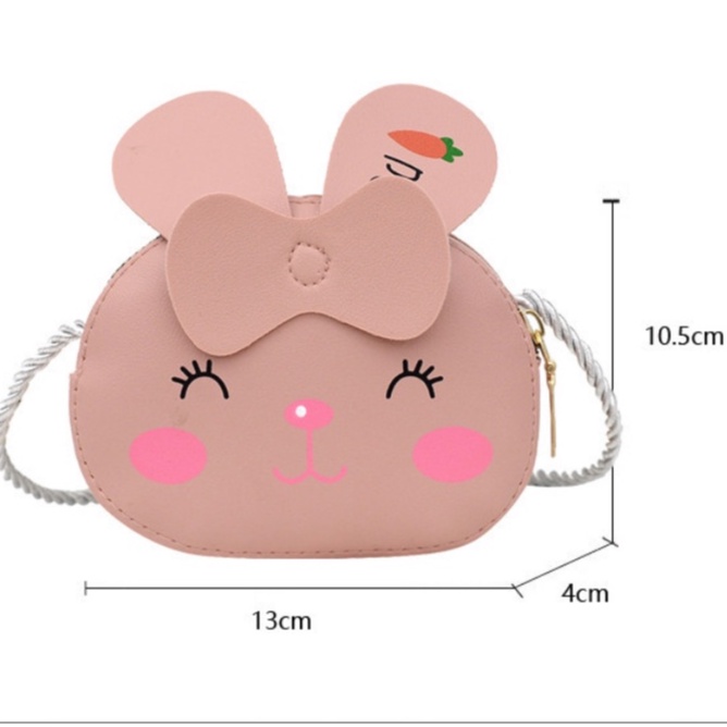 Túi đeo chéo mini Mèo Thỏ cute cho bé đi chơi - quà tặng trẻ em dễ thương