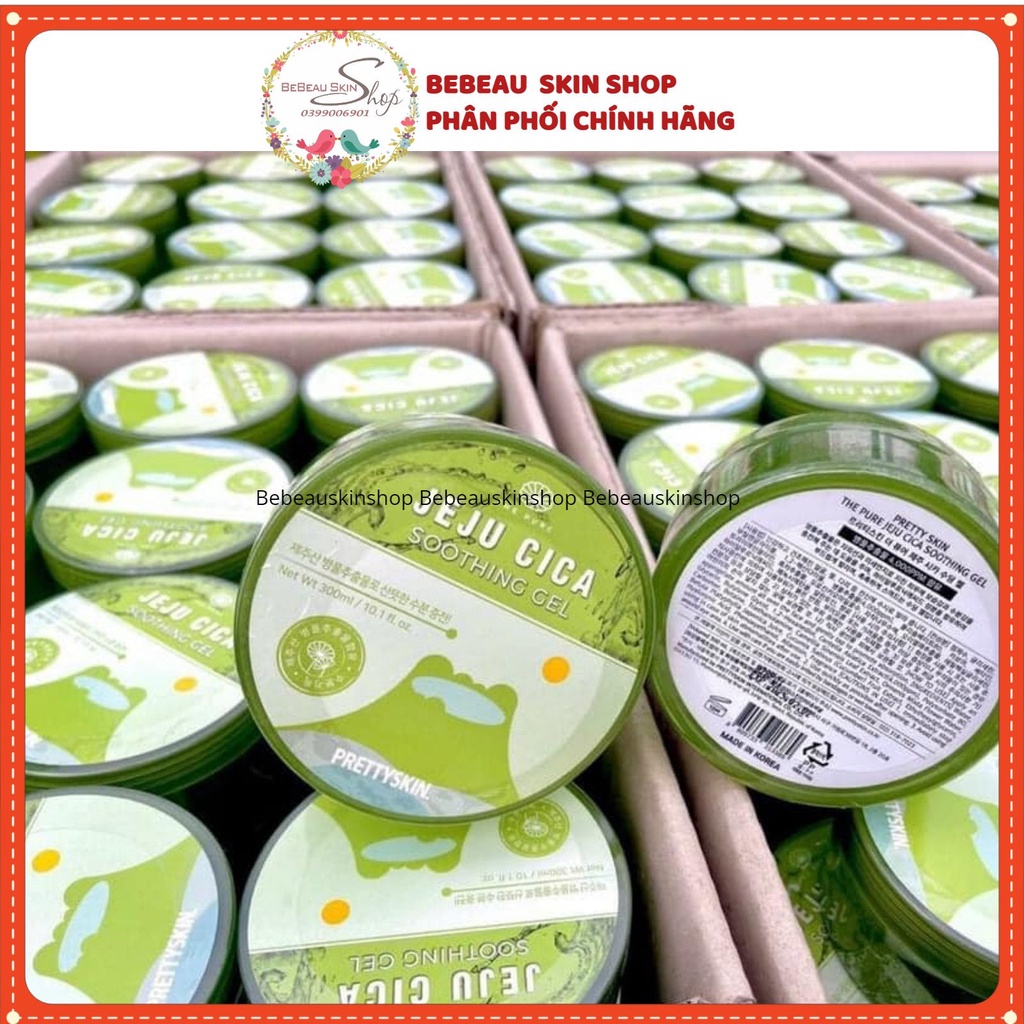 Gel Dưỡng Đa Năng Rau Má Jeju Cica Soothing Gel Pretty Skin 300g