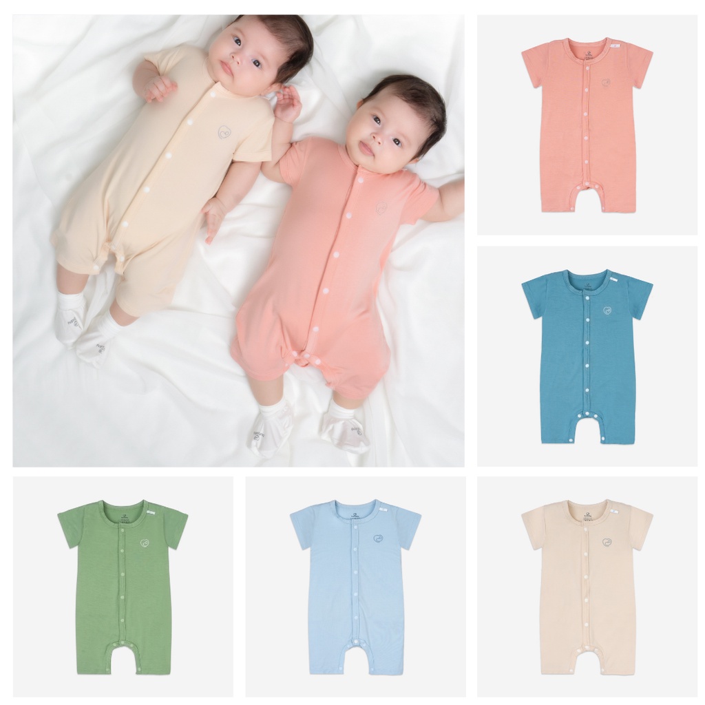 Body đùi cài giữa ngắn tay - Bambus BU