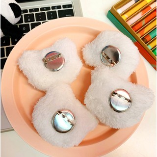 Huy hiệu gấu bông trắng