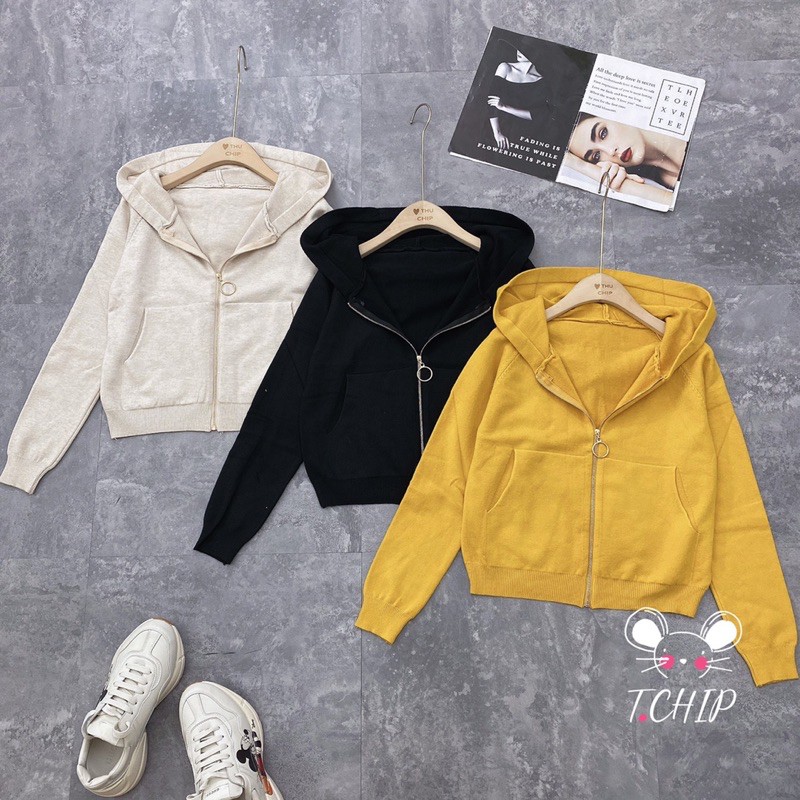 BÁN SỈ ÁO LEN KHOÁ CÓ MŨ 5M CHO NỮ | BigBuy360 - bigbuy360.vn