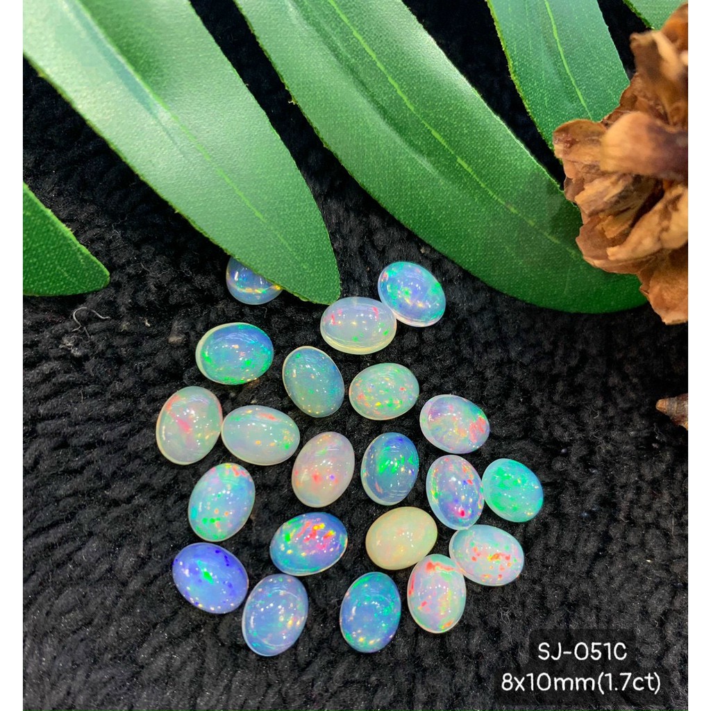 Mặt Đá Opal Màu Lắp Lánh Khỏi Chê Size Nhỏ OVAL 5*7mm-8*10mm