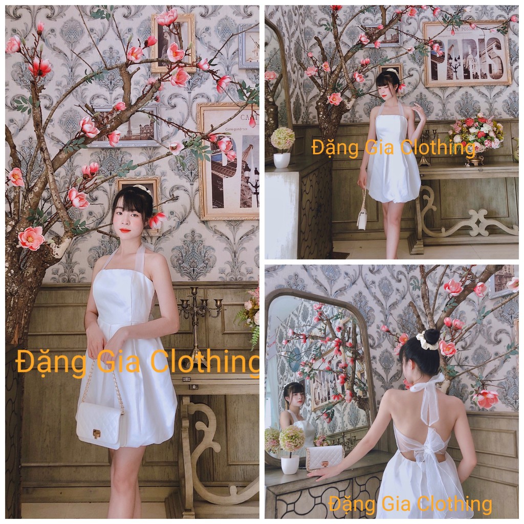 Đầm bí nơ lưng xinh xắn , đầm dự tiệc giá rẻ , đầm đẹp dành cho nàng mi nhon DG 4376