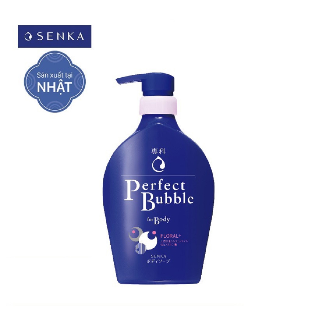 Sữa Tắm Dưỡng Ẩm Hương Hoa Tươi Mát Senka Perfect Bubble for Body Floral Plus 500ml