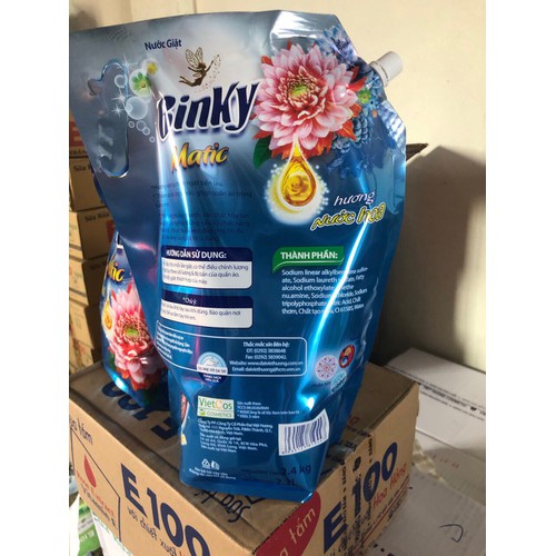 Nước giặt Binky hương nước hoa túi 2,4Kg (2,3 lít)