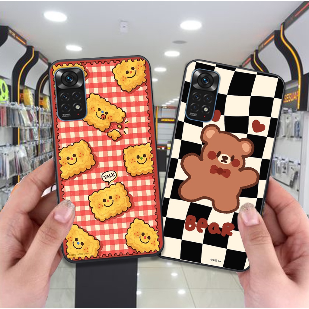 Ốp Xiaomi Redmi Note 11 4G / Note 11S / Note 11 Pro 5G / Note 11s 5G in hình kẻ caro , trái tim , bánh quy cute siêu đẹp