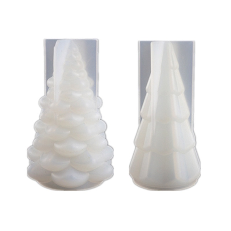 Khuôn Silicon Làm Giá Đỡ Đèn Cầy Hình Cây Thông Giáng Sinh 3D DIY