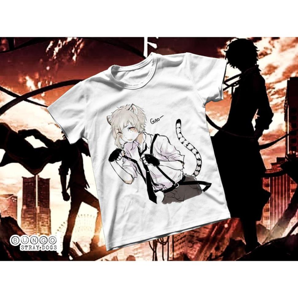 Áo thun Cotton Unisex - Anime - Bungo Stray Dogs - Atsushi Nakajima cosplay