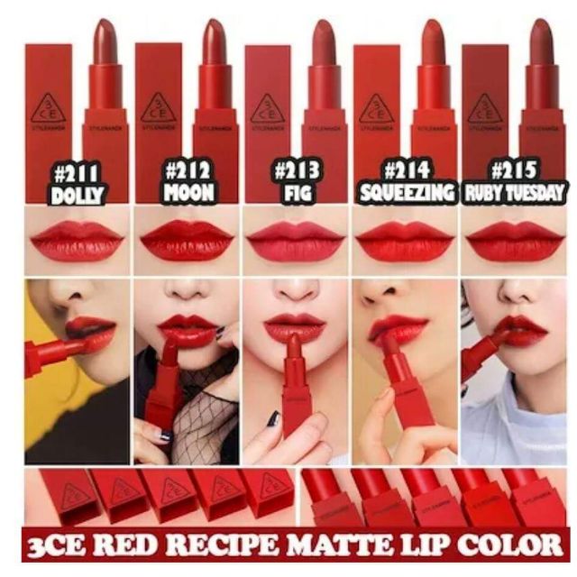 Son thỏi 3ce Red Recipe Matte siêu hit hot