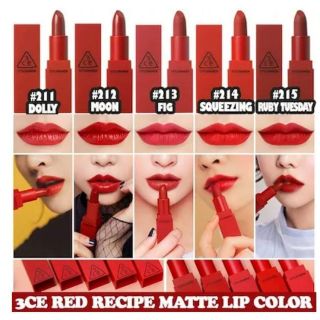 Son thỏi 3ce Red Recipe Matte siêu hit hot