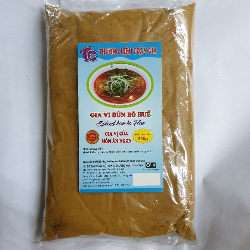 Gia vị bún bò huế Toàn Gia gói 500g