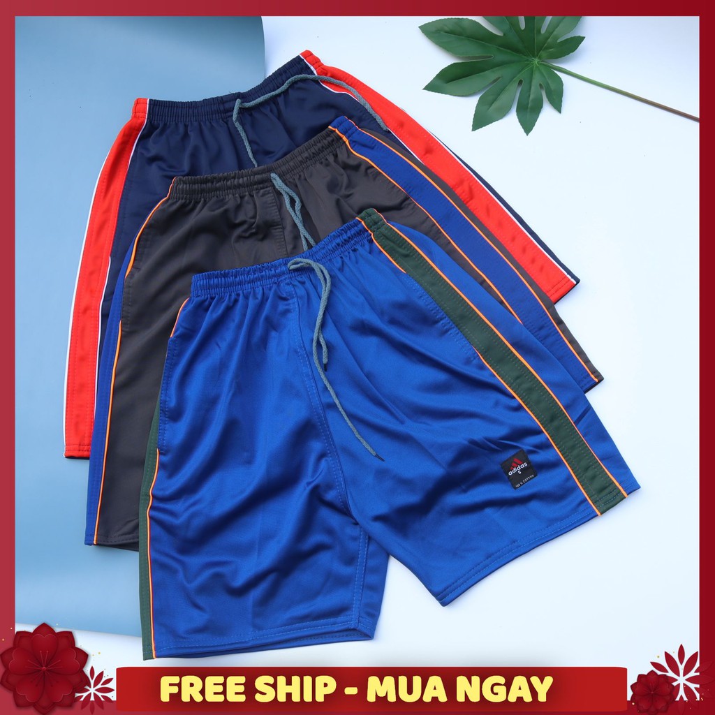 Bộ 3 Quần Đùi Nam - Quần Short Nam Thun sọc đứng vải thun cho nam từ 45-75kg one size SIÊU SALE !! SIÊU SALE !! | BigBuy360 - bigbuy360.vn