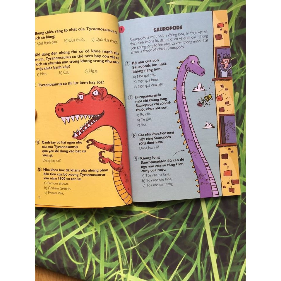 Sách - Những Câu Đố Khoa Học Dành Cho Học Sinh Về Khủng Long (Dinosaur Quizzes) Gigabook