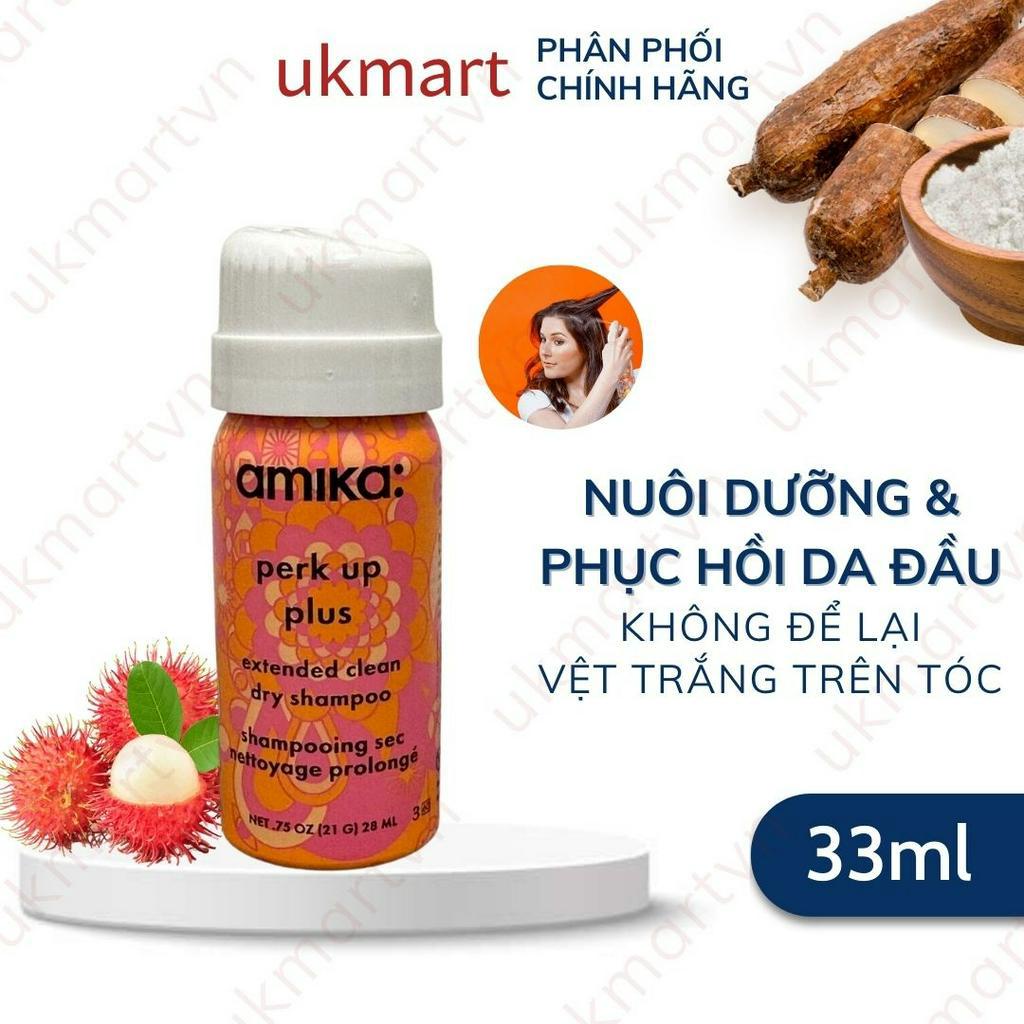 Set Dầu Gội Khô AMIKA Perk Up Plus Dry Shampoo 28ml, Mặt Nạ Dưỡng Tóc, Ủ Phục Hồi Tóc