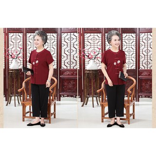 bộ quần áo cho bà, bộ quần áo người già ( hoa thêu)
