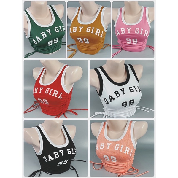 Áo Croptop Sát Nách Tập Gym Rút Dây Baby Girl Siêu Xinh