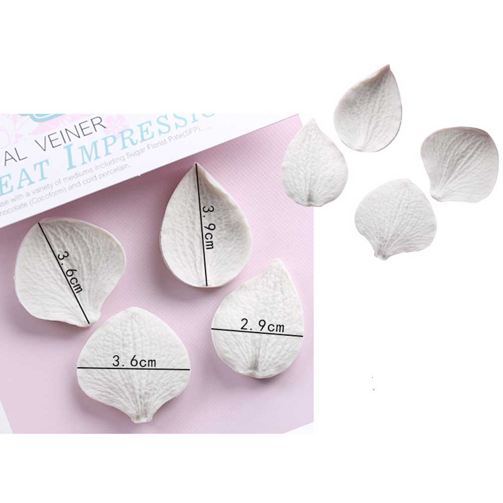 Khuôn silicone Nhấn Bánh Hình Cánh Hoa Lan & Bướm