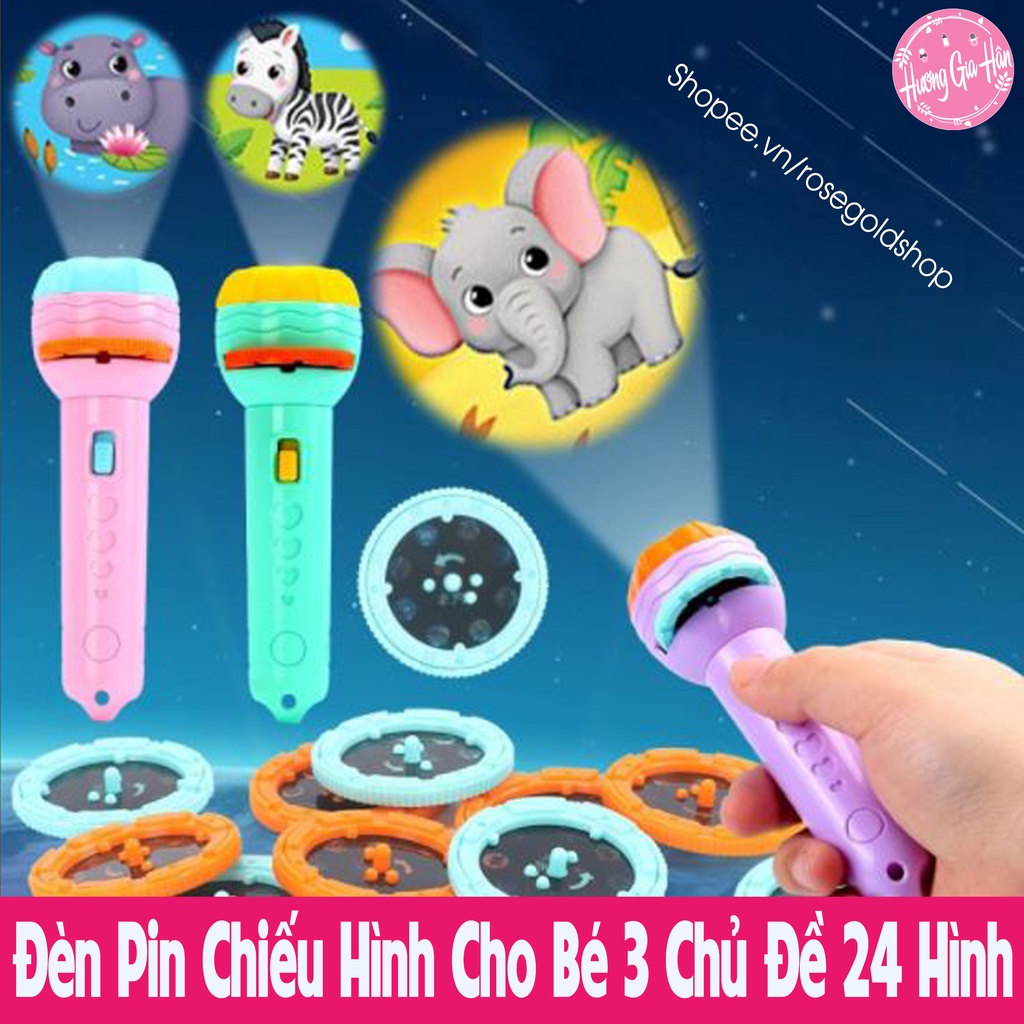 Đèn Pin Chiếu Hình Cho Bé 10 Chủ Đề 80 Hình Khác Nhau, Giúp Bé Thích Thú Vừa Chơi Vừa Học
