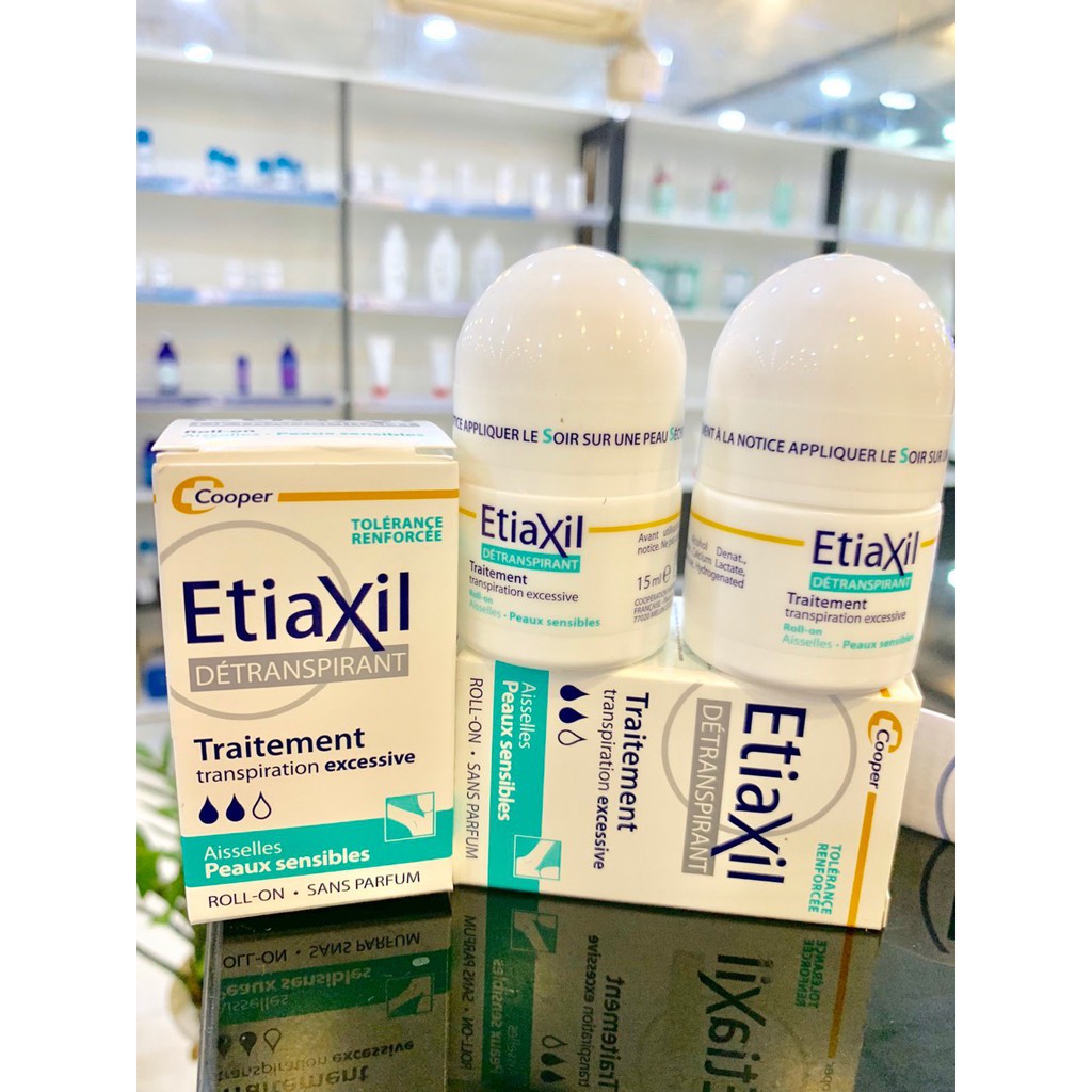 Lăn khử mùi etiaxil ngăn ngừa mồ hôi dành cho da nhạy cảm không ướt dính áo hay gây ố vàng 15ml – etiaxil xanh