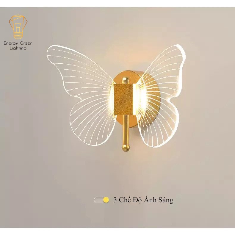 Đèn Tường LED Hình Con Bướm Energy Green Lighting   DT-279 Decor Vintage - 3 Chế Độ Ánh Sáng - Trang Trí Trong Nhà