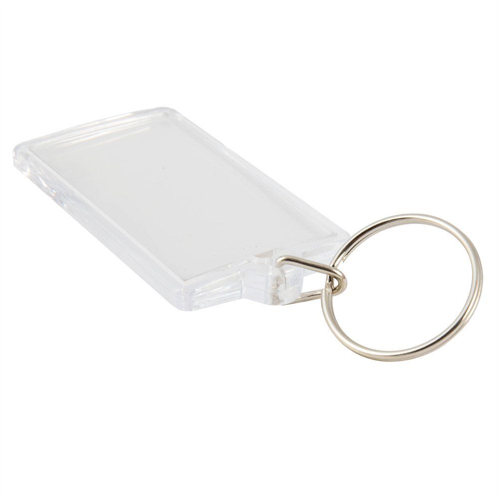 Móc chìa khóa bằng nhựa acrylic trong suốt thiết kế đơn giản DIY