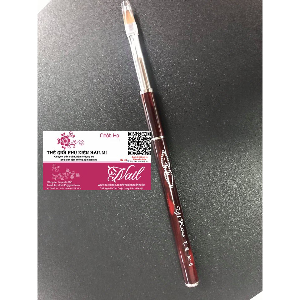 Cọ Bản Cọ Đắp Gel Nail Art Brush Gel Cán Đá Đẹp