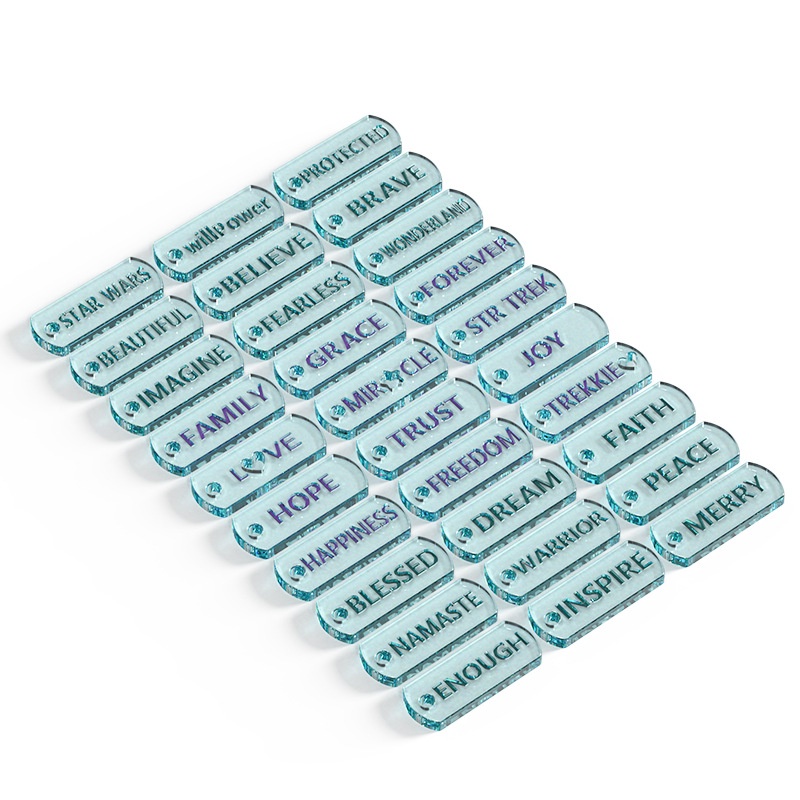 Khuôn Silicon Bảng Thẻ Chữ Tiếng Anh Size Nhỏ Làm Trang Sức