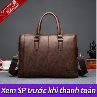 Cặp xách da nam Jeep sang trọng 2020