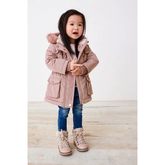 Áo khoác parka N.E.X.T bé gái lót lô-ng 2 màu A49