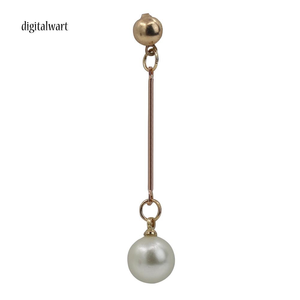 Khuyên tai dáng dài mạ vàng đính ngọc trai giả sang trọng cho nữ