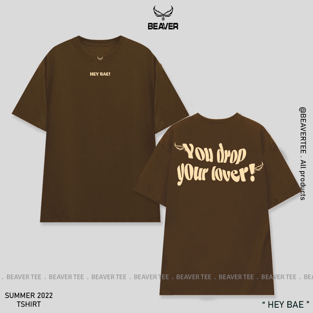 Áo thun Beaver Tee HEY BEA Local Brand tay lỡ form rộng nam nữ Unisex Freeship Extra