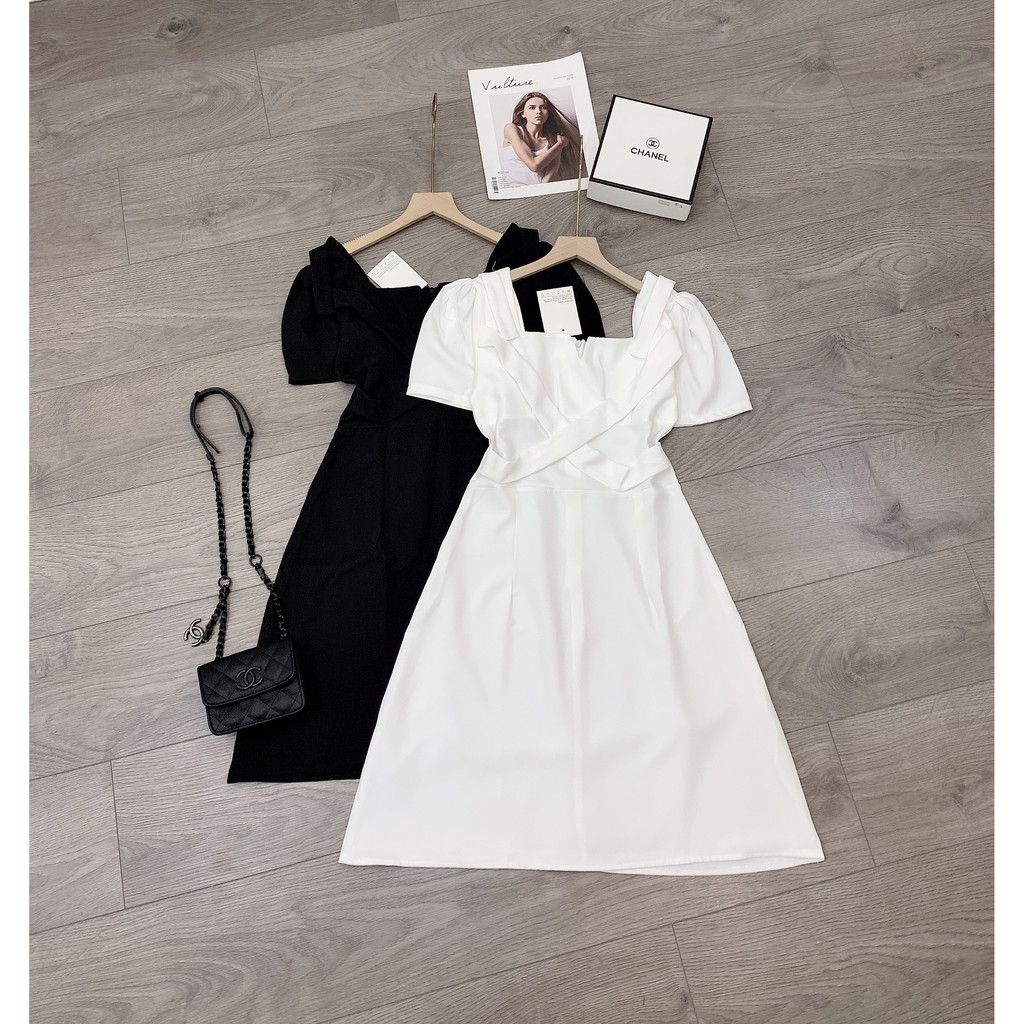 Đầm Thiết Kế Cổ Vuông Xẻ Ngực Cao Cấp | BigBuy360 - bigbuy360.vn