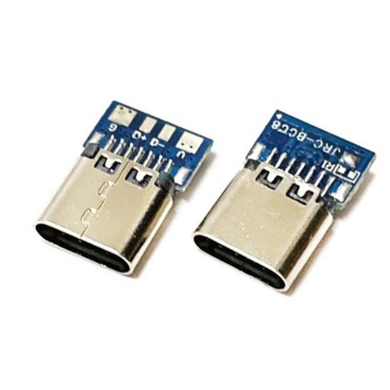 Set 2 Cổng Kết Nối Micro USB Type-C 16 Pin Female
