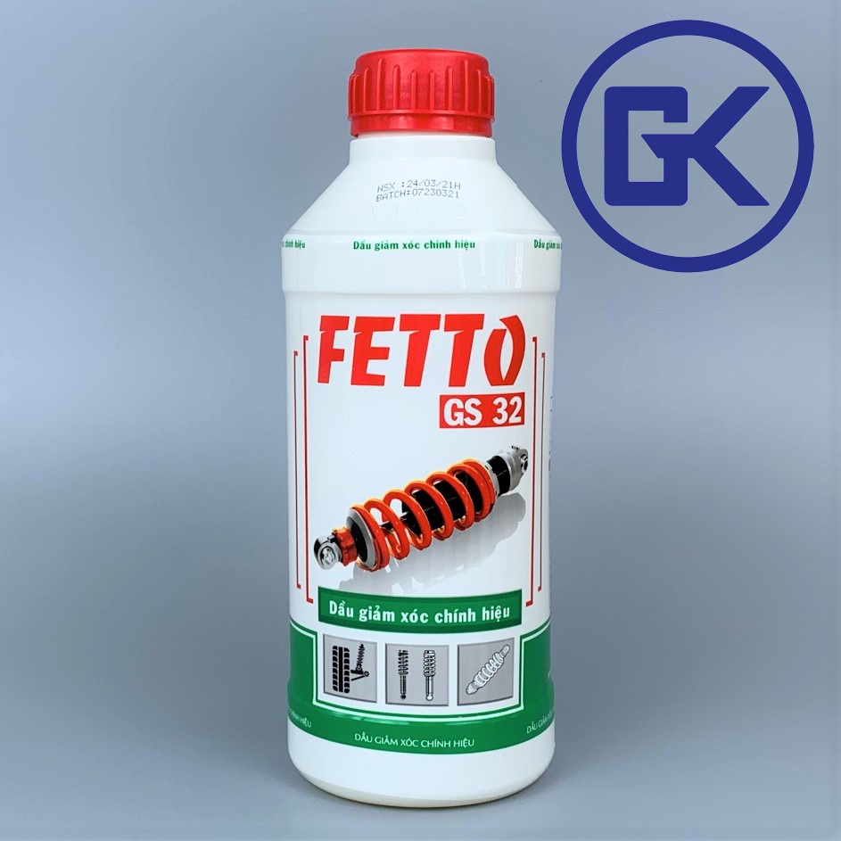 Dầu giảm xóc ( dầu thuỷ lực ) xe máy FETTO GS 32 MEKONG ( 1 Lít )