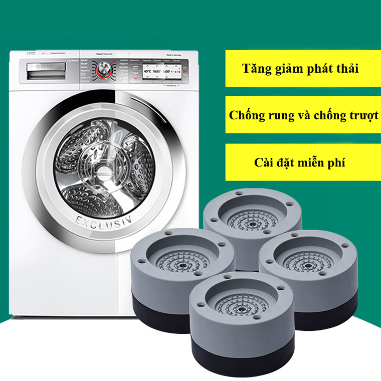 WHT Máy giặt 4PCS / LOT Thảm trải sàn chống ồn Máy giặt Đế tủ lạnh Chân đế Chân đệm Tăng chống trượt Chống