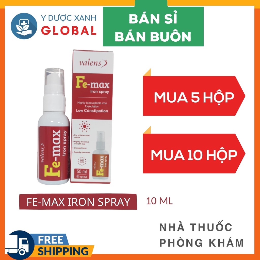 Bổ Sung Sắt Cho Bé, Trẻ Em FE-MAX IRON SPRAY của Châu Âu - Y Dược Xanh