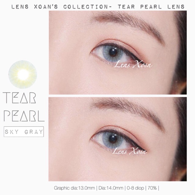 Áp tròng TEAR PEARL HOLOGRAM SKY GRAY-LENS ME( LENS XOẮN)