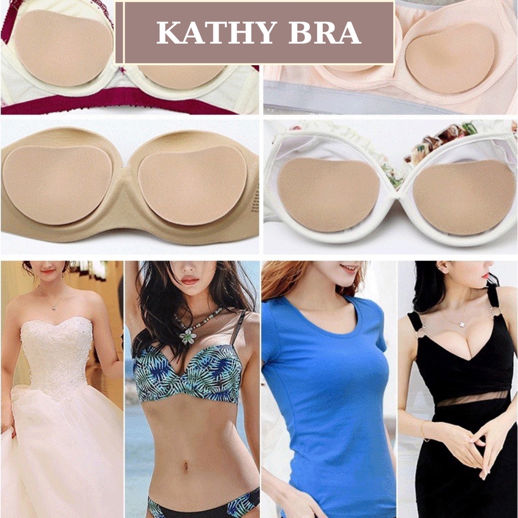 D05 1 Cặp 2 Miếng Dán Độn Ngực KATHY BRA Đệm Tim Mút Độn Ngực 2.5 cm Sử Dụng Được Nhiều Lần