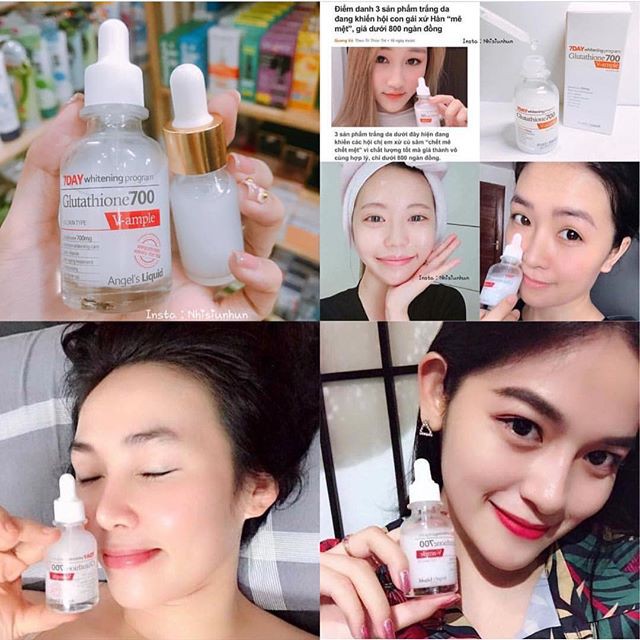 [ HOT ] Huyết Thanh Trắng Da 7day Angel's Liquid Whitening Program Glutathione 700 V-ample 30ml