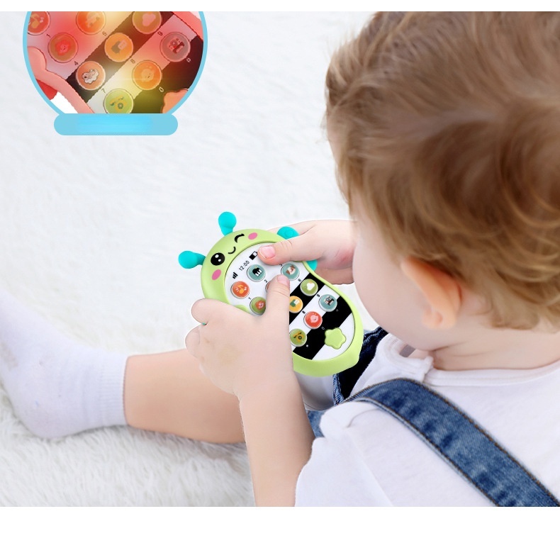 Điện thoại đồ chơi ZHAN QI TOYS kiểu dáng hoạt hình có nhạc và đèn giáo dục sớm cho bé