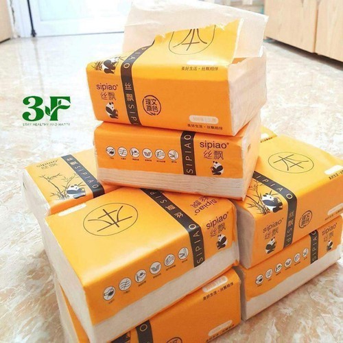 [Mã 267FMCGSALE giảm 8% đơn 500K] Thùng Giấy Ăn Gấu Trúc Sipao 30 Gói